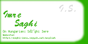 imre saghi business card